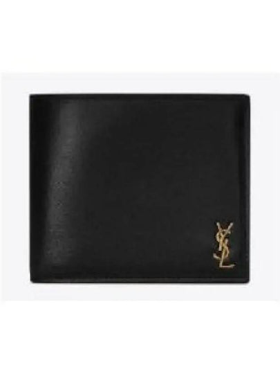 Tiny Monogram Half Wallet Black Gold - SAINT LAURENT - BALAAN 2