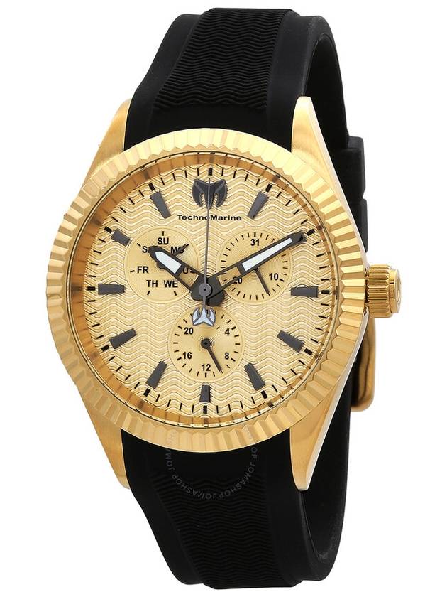 Technomarine Sea GMT Quartz Gold Dial Men's Watch TM-719024 - TECHNOMARINE - BALAAN 1