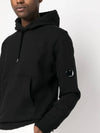 Logo Patch Drawstring Hoodie Black - CP COMPANY - BALAAN 5