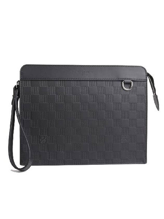 New Pouch Strap Clutch Bag Black - LOUIS VUITTON - BALAAN 1