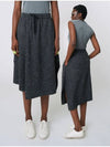 AW42SK05 Unbalanced hemline skirt Charcoal - ATHPLATFORM - BALAAN 1