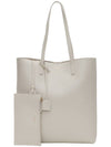 North South Shopping Tote Bag Ivory - SAINT LAURENT - BALAAN 1