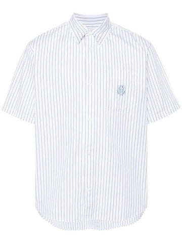 Linus Striped Short Sleeve Shirt Blue White - CARHARTT WIP - BALAAN 1