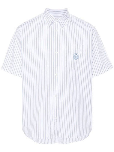 Linus Striped Short Sleeve Shirt Blue White - CARHARTT WIP - BALAAN 1