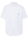 Linus Striped Short Sleeve Shirt Blue White - CARHARTT WIP - BALAAN 1