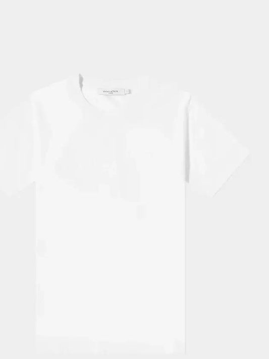 Paris Embroidered Classic Cotton Short Sleeve T-Shirt White - MAISON KITSUNE - BALAAN 2