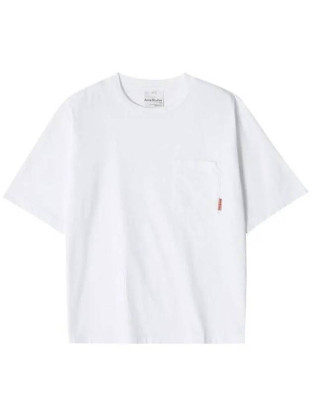 Logo Patch Short Sleeve T-Shirt White - ACNE STUDIOS - BALAAN 2