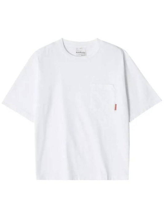 Logo Patch Short Sleeve T-Shirt White - ACNE STUDIOS - BALAAN 2