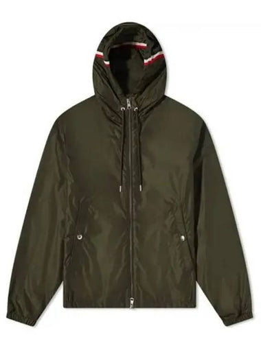 1A00077 54155 833 GRIMPEURS Arm Logo Patch Nylon Hooded Jacket Khaki Men s TLS 271158 - MONCLER - BALAAN 1