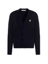 Fox Head Patch Classic Cardigan Navy - MAISON KITSUNE - BALAAN 1