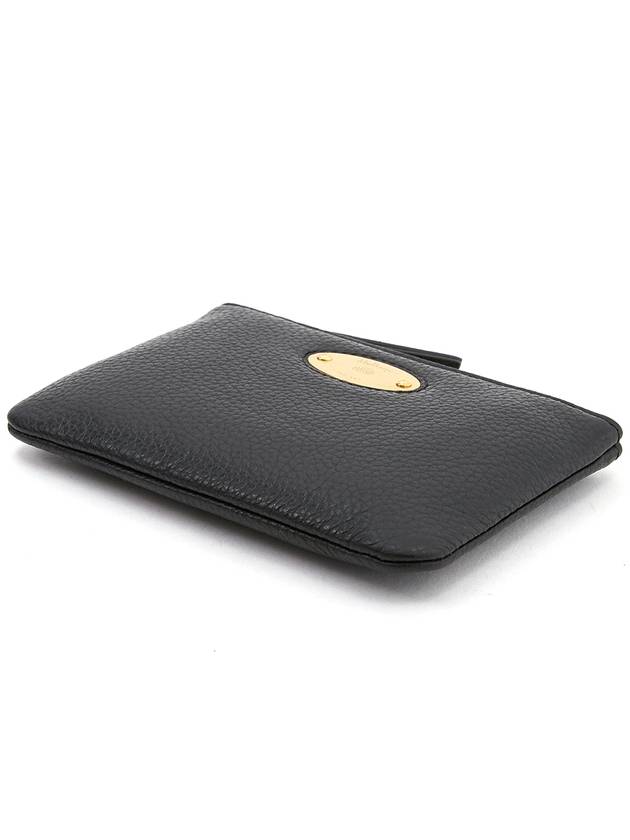 Plaque Zipper Small Coin Wallet Black - MULBERRY - BALAAN 4