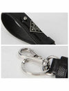 Saffiano Leather Key Holder Black - PRADA - BALAAN 3