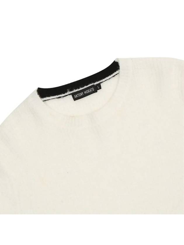 Sleeve point wool mix round neck knit sweater NIT124 - IKALOOOK - BALAAN 6