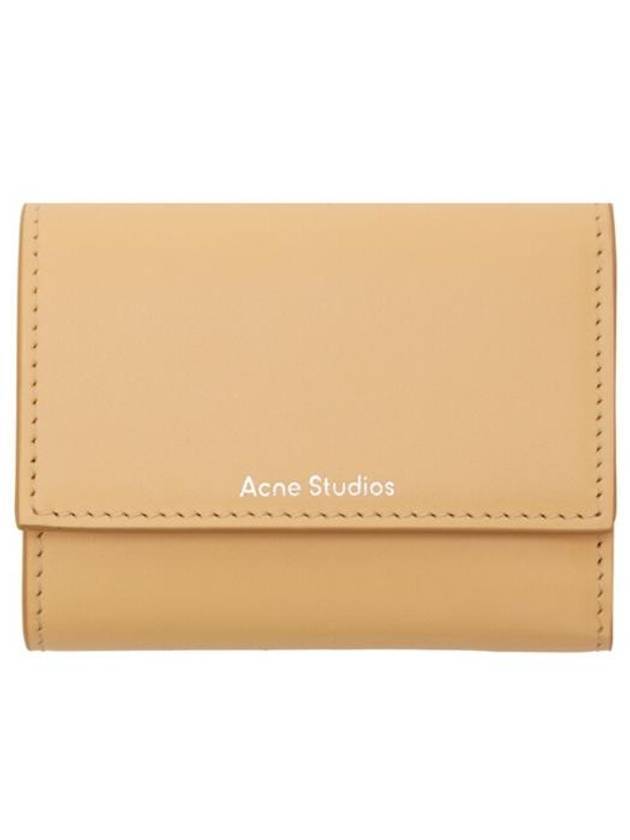 Logo Print Half Wallet Dawn Beige - ACNE STUDIOS - BALAAN 1