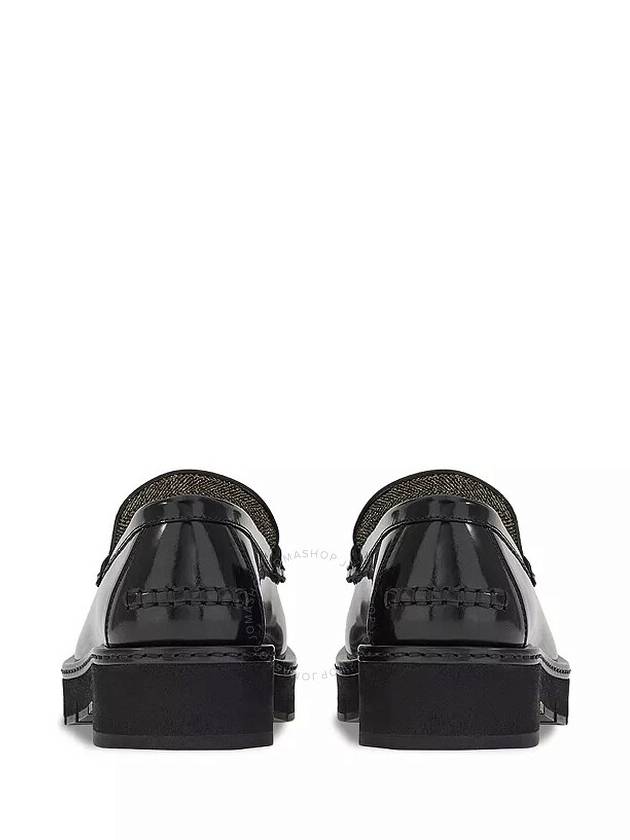 Gancini Buckle Chunky Sole Leather Loafers Black - SALVATORE FERRAGAMO - BALAAN 4