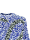 Logo Detail Wool Knit Top Blue - LOEWE - BALAAN 5