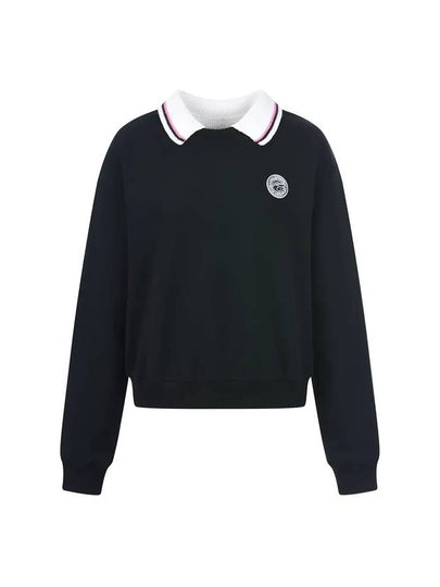 Detachable collar sweatshirt MW3SE030BLK - P_LABEL - BALAAN 2