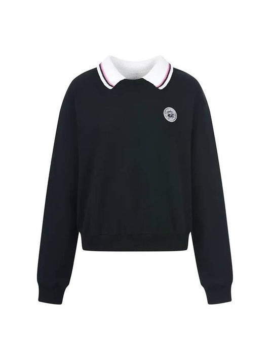 Detachable collar sweatshirt MW3SE030BLK - P_LABEL - BALAAN 1