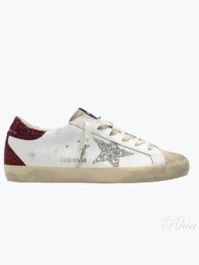 Superstar Glitter Tab Low Top Sneakers White - GOLDEN GOOSE - BALAAN 2