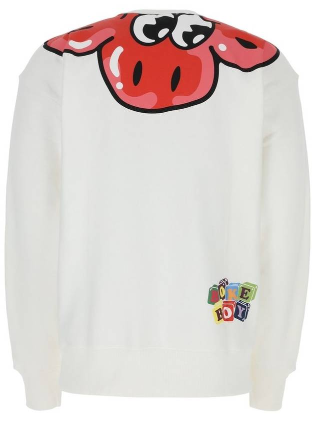 Boke Boy Flower Graphic Print Oversized Sweatshirt Off White - KENZO - BALAAN 3