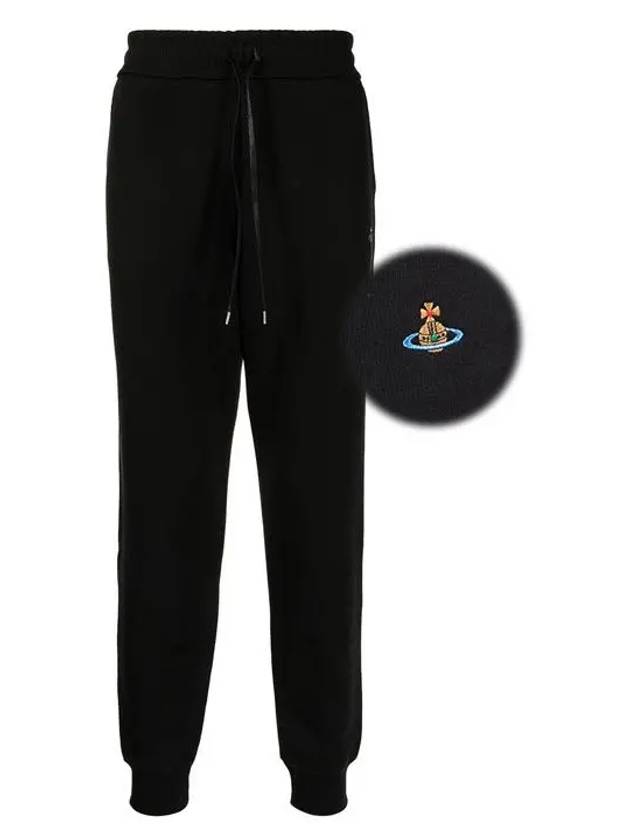 Women's ORB Embroidered Logo Classic Jogger Track Pants Black - VIVIENNE WESTWOOD - BALAAN 2