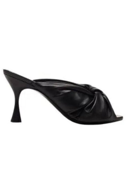 Drapy Leather Mule Heel Black - BALENCIAGA - BALAAN 2