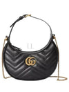 GG Marmont Half Moon Mini Bag Black - GUCCI - BALAAN 2