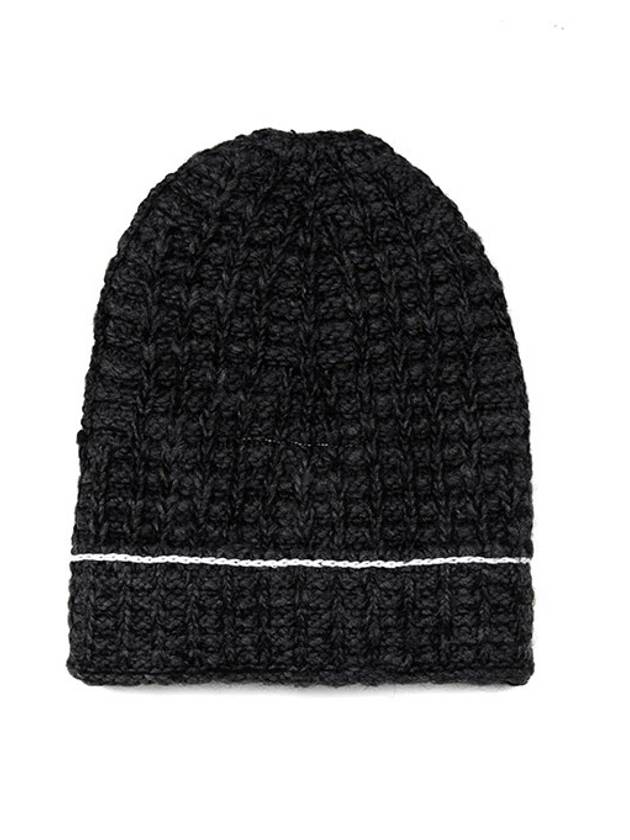 Texture Alpaca Wool Beanie Dark Grey - MAISON MARGIELA - BALAAN 3