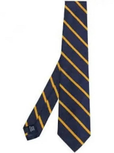 Striped Silk Repp Narrow Tie Navy - POLO RALPH LAUREN - BALAAN 1