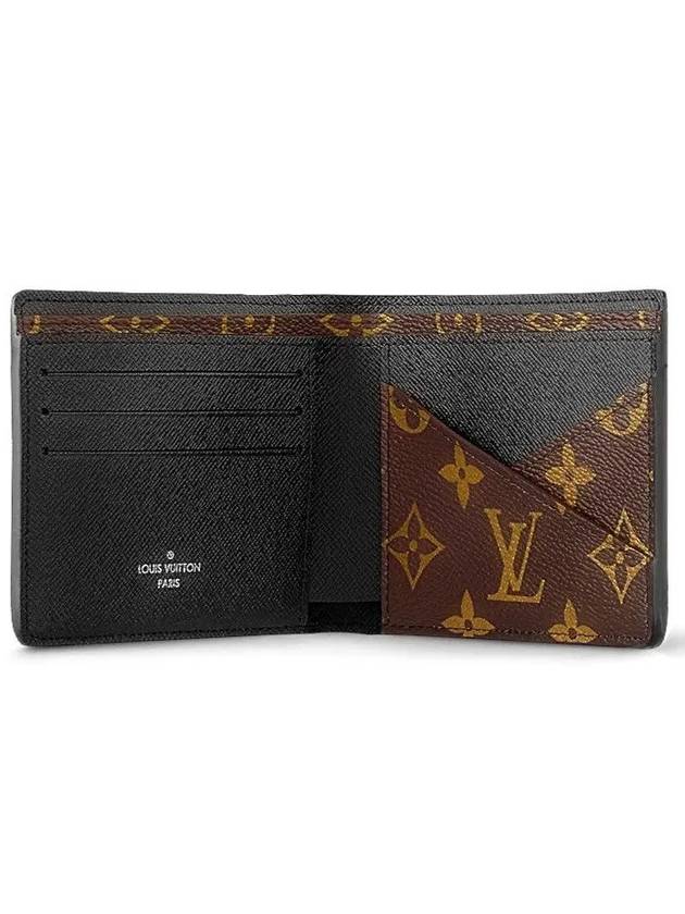 Multiple 2-Fold Bifold Wallet Brown Black - LOUIS VUITTON - BALAAN 4