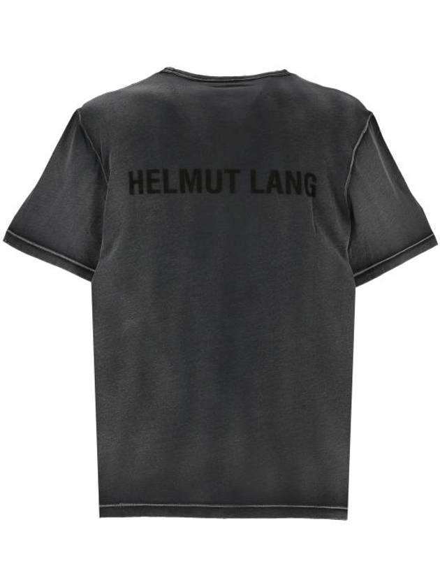 New York Garment Dyed Short Sleeve T-Shirt Black - HELMUT LANG - BALAAN 4