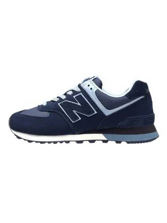 574 Lace Up Low Top Sneakers Blue - NEW BALANCE - BALAAN 1