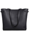 Cabas Anais Cuir Grain Calfskin Shoulder Bag Black - CELINE - BALAAN 4