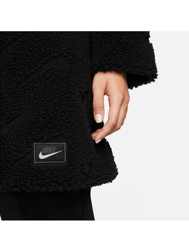 Sherpa Jacket DD5089 010 Black WOMENS L Asian Fit - NIKE - BALAAN 3