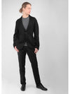 Compressed wool processed minimal blazer - ARMANI COLLEZIONI - BALAAN 4