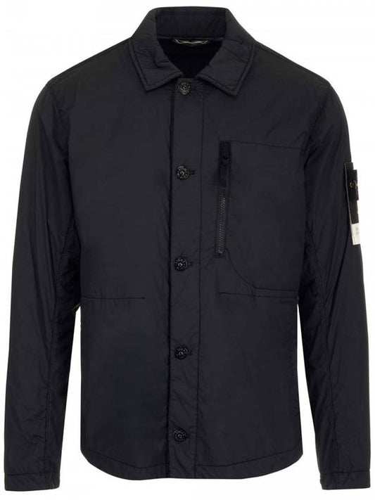 Men's Waffen Patch Skin Touch Nylon Jacket Black - STONE ISLAND - BALAAN.