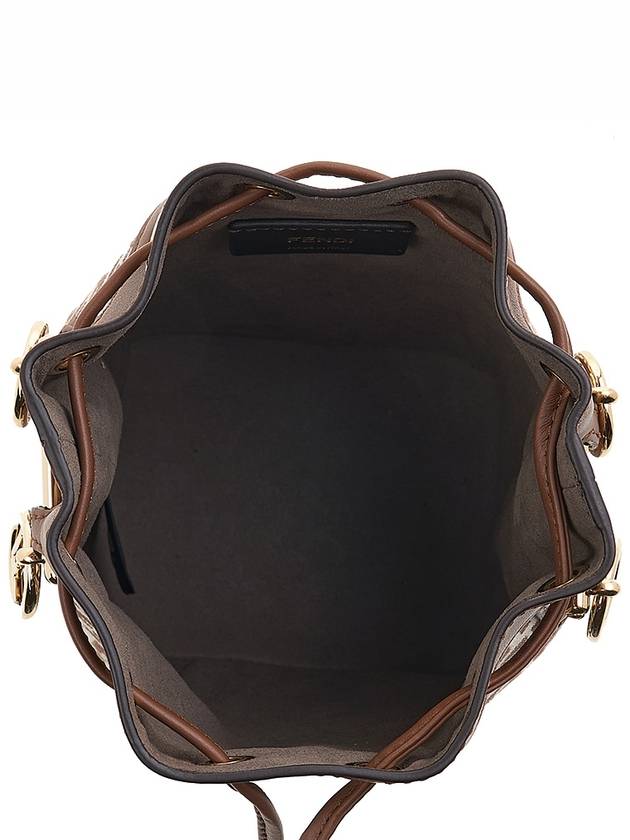 Mon Tresor FF Motif Bucket Bag Brown - FENDI - BALAAN 11