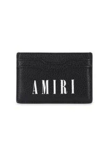 Logo Printing Hammered Card Holder Black MAW007001 980250 - AMIRI - BALAAN 1