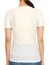 Crew Neck Plain Slim Polyamide Short Sleeve T-shirt White - JIL SANDER - BALAAN 5