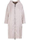 Women's GreenT Technical Canvas Zipper Hooded Jacket White - MAX MARA - BALAAN.