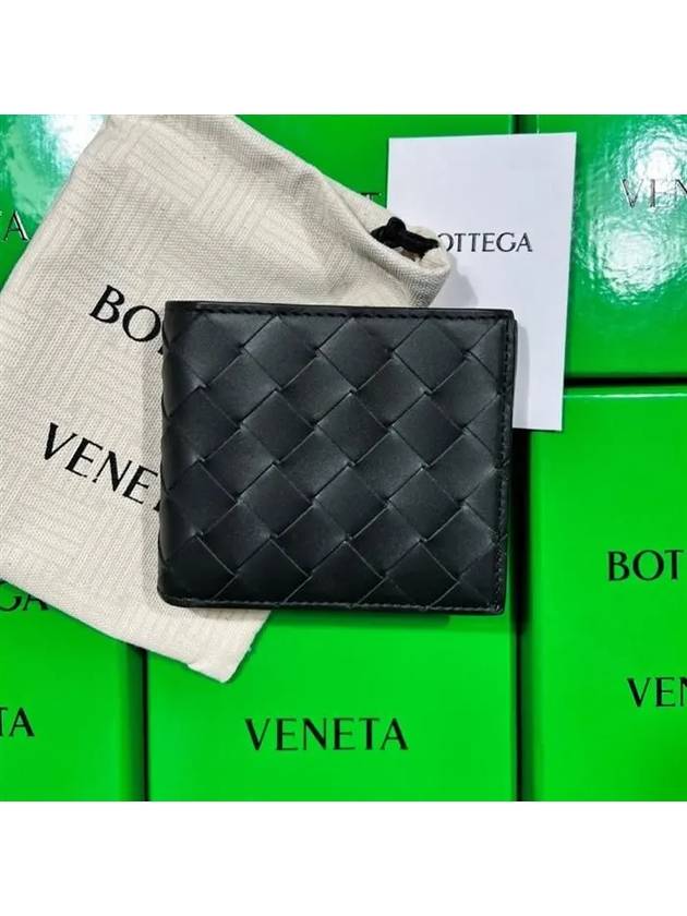 Intrecciato Leather Half Wallet Black - BOTTEGA VENETA - BALAAN 6