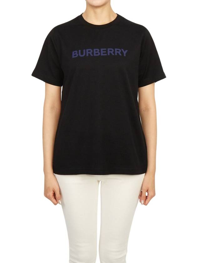 Logo Print Cotton Short Sleeve T-Shirt Black - BURBERRY - BALAAN 2