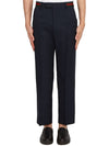 Fluid Drill Web Detail Straight Pants Navy - GUCCI - BALAAN 2