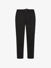 Men's Elastic Cotton Crop Straight Pants Black - AMI - BALAAN 3