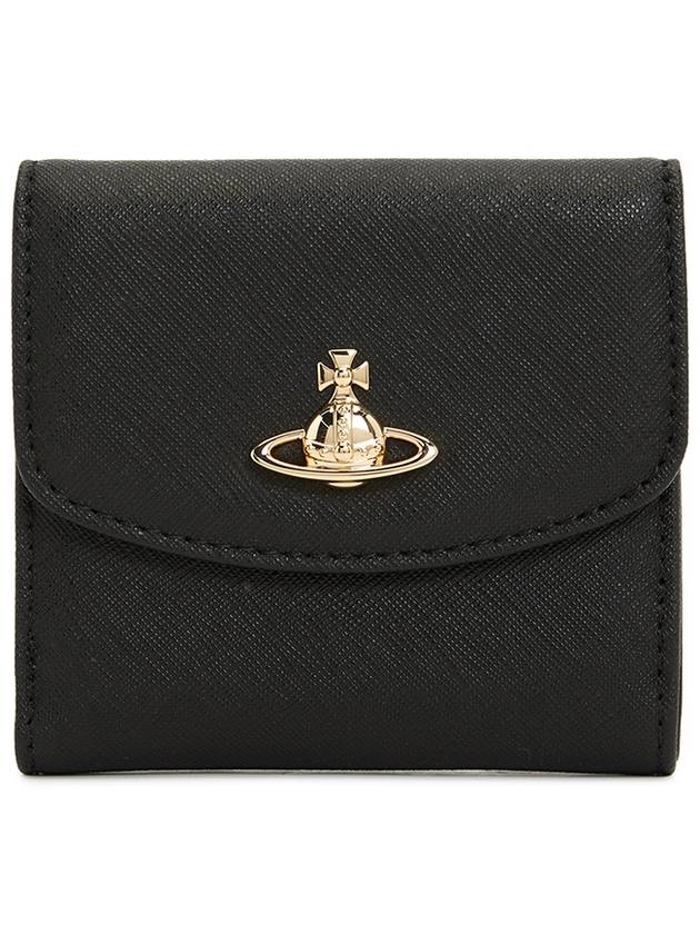 ORB Logo Plaque Half Wallet Black - VIVIENNE WESTWOOD - BALAAN 2