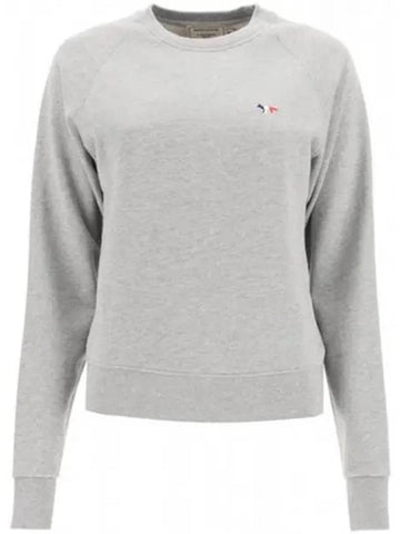 FW00308KM0001 GRM Tricolor Fox Sweatshirt Gray Women s TTA 270183 - MAISON KITSUNE - BALAAN 1