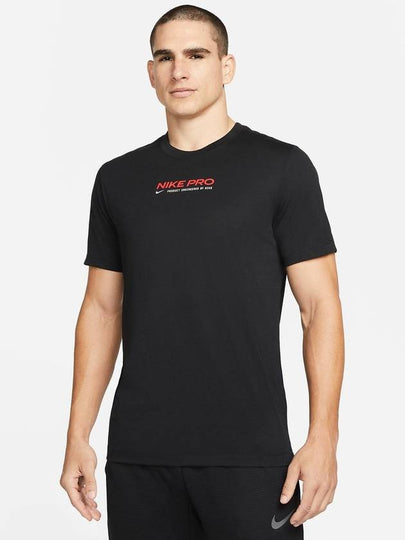 Men's Dry Fit Logo Short Sleeves T-Shirt Black - NIKE - BALAAN 2