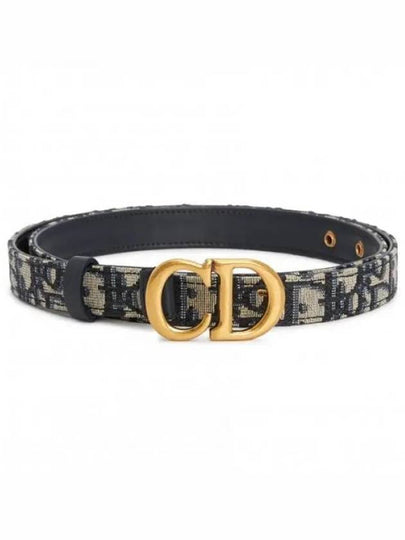 CD Icon Saddle Belt Blue Beige - DIOR - BALAAN 2