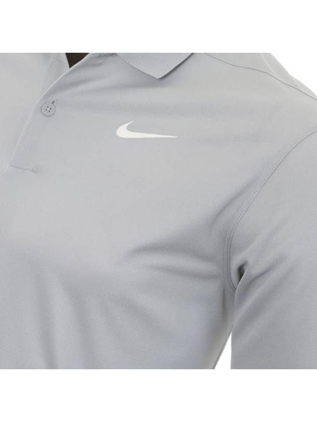 Dri Fit Victory Long Sleeve Polo Shirt Grey - NIKE - BALAAN 4