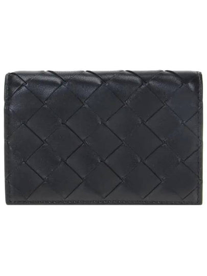 Intrecciato Flap Business Card Wallet Black - BOTTEGA VENETA - BALAAN 2